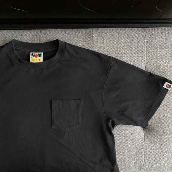BAPE Script Logo Tee in Black - Picture 3 of 5